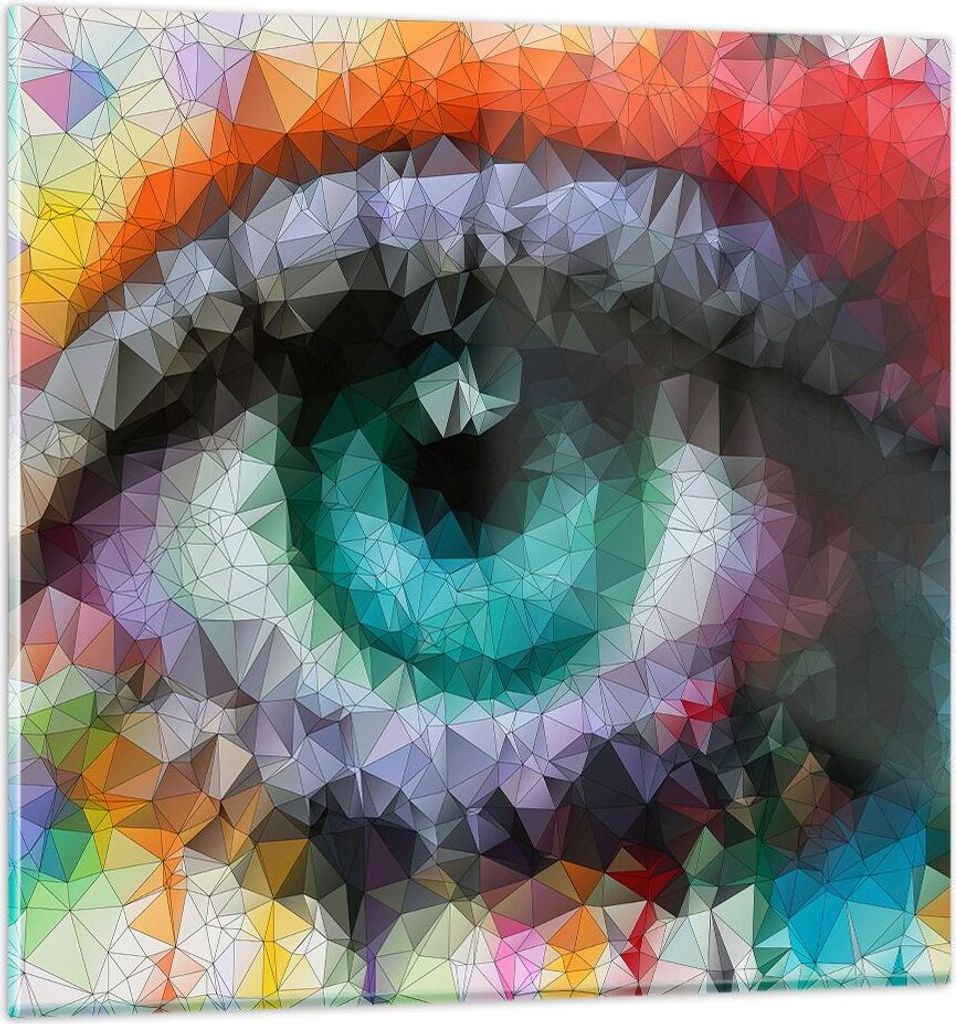 Bilder auf glas - elegant Diamant futuristic geometrisch - 50x50cm - Glasbilder - Wandbilder - Kunstdruck - Wanddekoration aus Glas - Glas Bilder -...