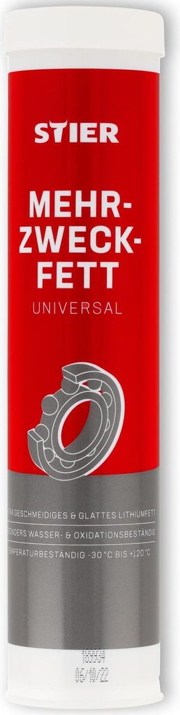 STIER Mehrzweckfett Universal, 400 g in Kartusche, reduziert Verschleiß und Reibung, praktisches Schmierfett für diverse Anwendungen, ideal für ...