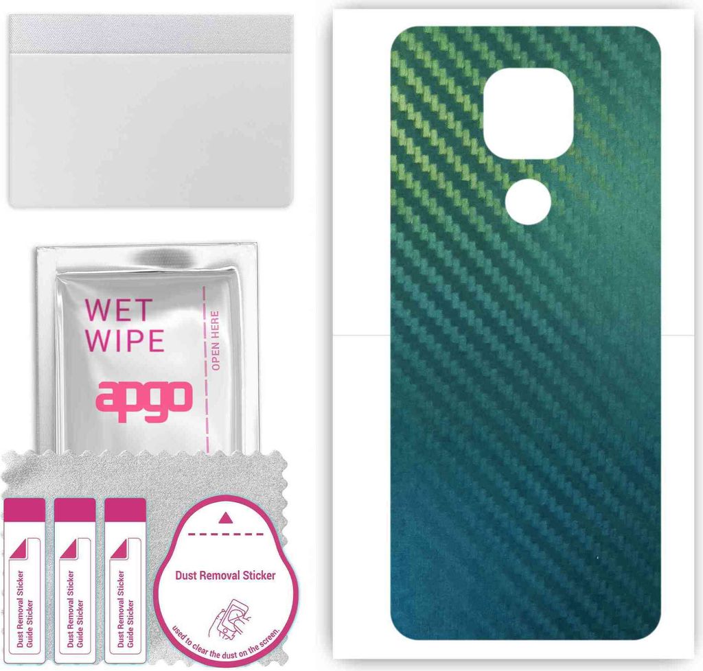 apgo Rückseite Schutzfolie, Skin, kompatibel mit Lenovo K12 Note, Hinten Displayschutzfolie aus Vinylfolie, kratzfest, einfache Montage - Kohlenst...