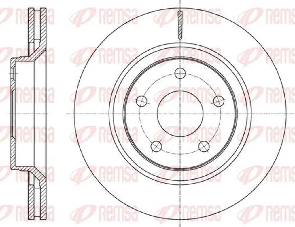 Disque de frein spécial Wrangler REMSA 61610.10 pour conduite 4x4