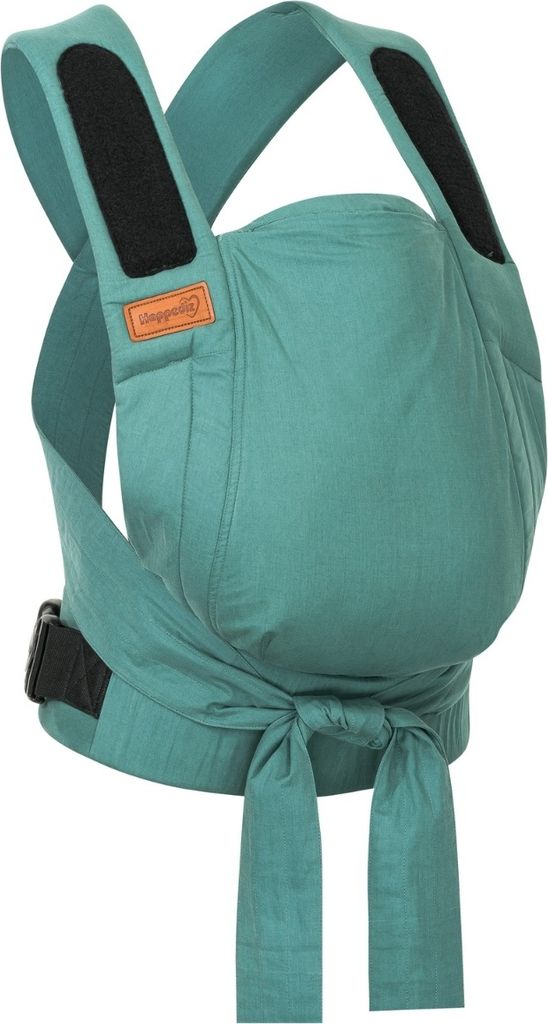 HOPPEDIZ Babytrage Bondolino b.pure Komforttrage ab Geburt (3 - 20 kg) Bauchtrage, Rückentrage & Hüfttrage all green