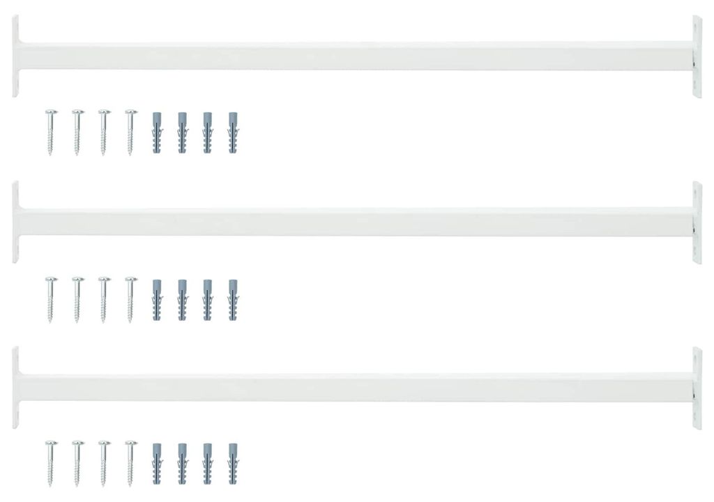 Saisonschlussverkauf -Verstellbarer Fenster-Sicherheitsbalken 3 pcs Weiß Stahl - Sonstiges Fensterzubehör NEU663755