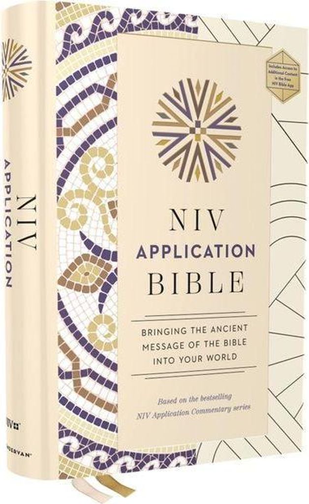 NIV Application Bible, Hardcover, Multi-Cream, Red Letter, Comfort Print
