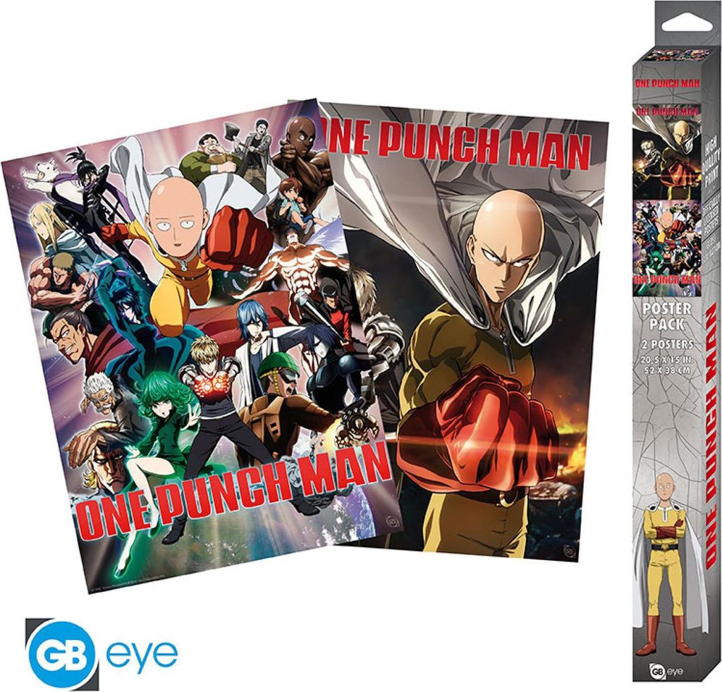 ONE PUNCH MAN - Set 2 Chibi Posters - Saitama & Genos (52x38)