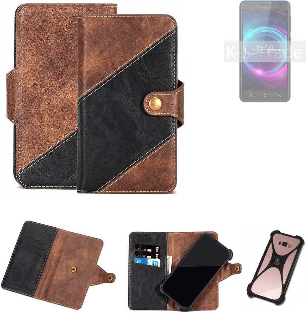 K-S-Trade Handyhülle Schutzhülle Bookstyle Case kompatibel mit BQ Mobile BQ-5046L Choice LTE Klapphülle Cover Hülle Schutztasche 1x