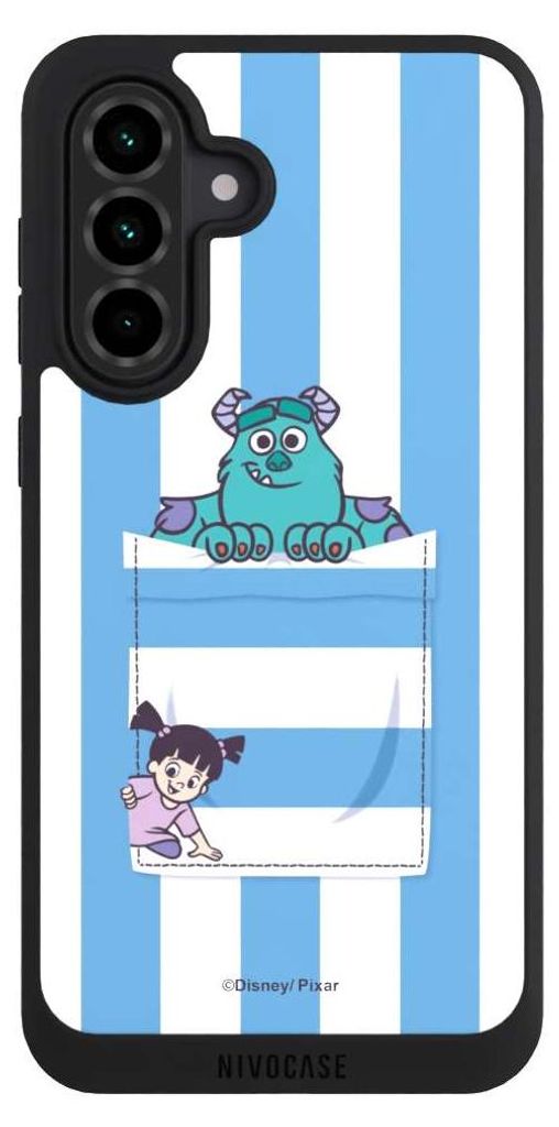 NIVOCASE Handyhülle für Samsung Galaxy A36 5G Hülle NIVOpure Case Schwarz Disney Pixar Fanartikel Die Monster AG
