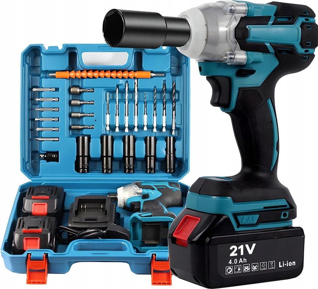 Bull-Tech 48V 2X6000Mah 350-650Nm Schlagschrauber Für 1/2 Zoll Räder Mit Kit