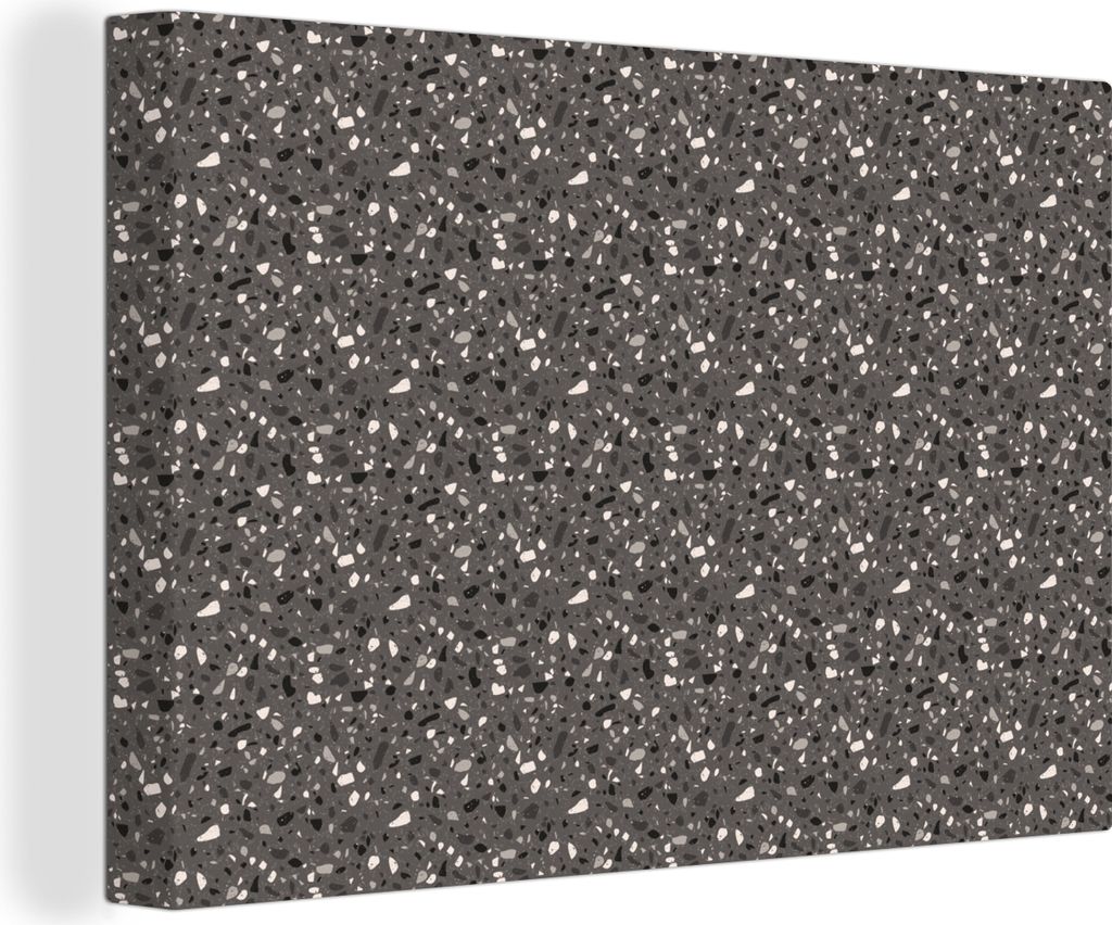 OneMillionCanvasses - Leinwandbilder - 140x90 cm, Textur - Muster - Terazzo, Wandbilder Kunstdruck Wanddekoration - Foto auf Leinwand - Gemälde ...