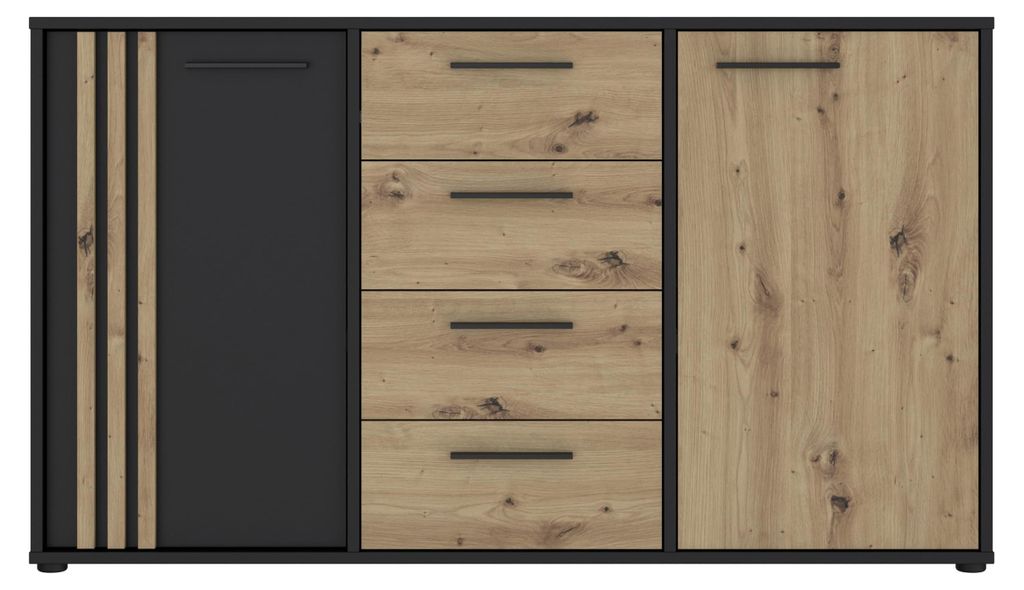 Sideboard >CARDIGAN< 2 Türen, 4 Schübe, Artisan Eiche Obrázok produktu 