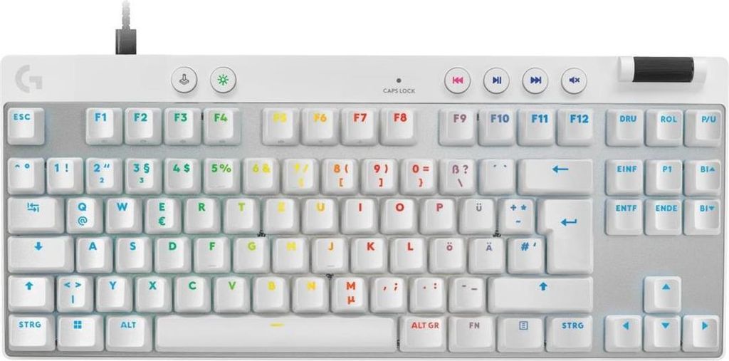 Logitech G PRO X RAPID - Tastatur - TKL - Hintergrundbeleuchtung - USB - QWERTZ - Deutsch - Tastenschalter: Linear - we