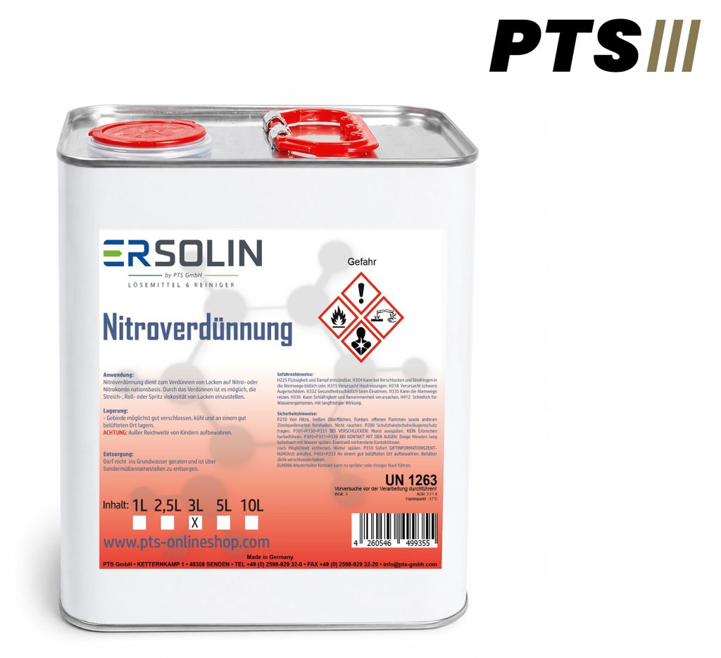 Nitroverdünnung 3L Verdünnung Lackverdünner Waschverdünnung Produktbild 