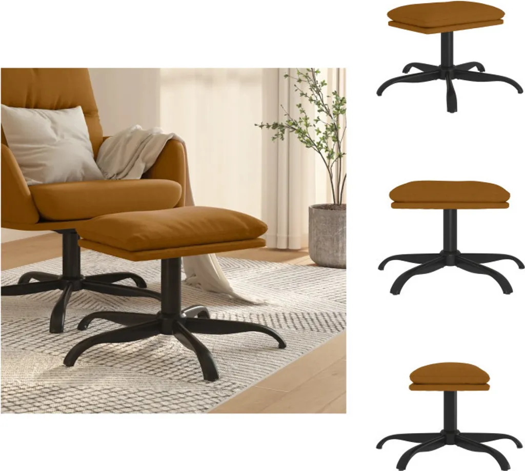 Pouf Sgabello vidaXL 60x60x36 cm Velluto | Seduta Extra per Salotto