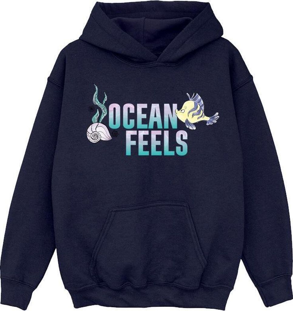 Disney - "The Little Mermaid" Kapuzenpullover für Mädchen BI8939 (128) (Marineblau)