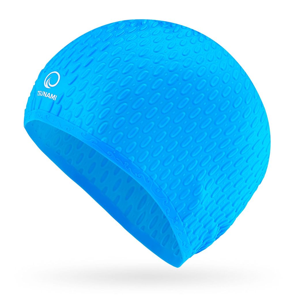 TSUNAMI Damen Silikon Schwimmkappe, TEXTURE Pool Produktbild 