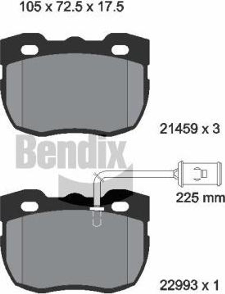 BENDIX Braking BPD2312 Bremsbelagsatz, Scheibenbremse OE RTC6590 kompatibel mit Discovery