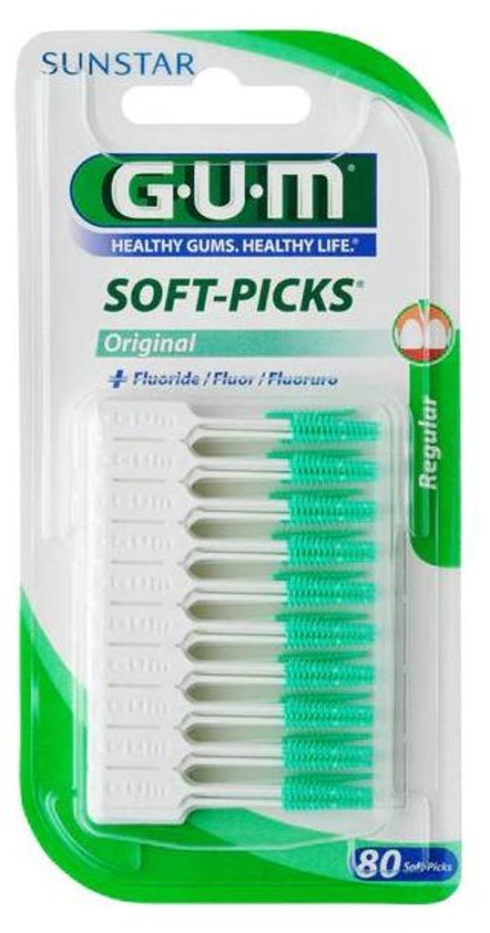 GUM SOFT-PICKS, reguliere uitvoering, 80 stuks Productafbeelding 