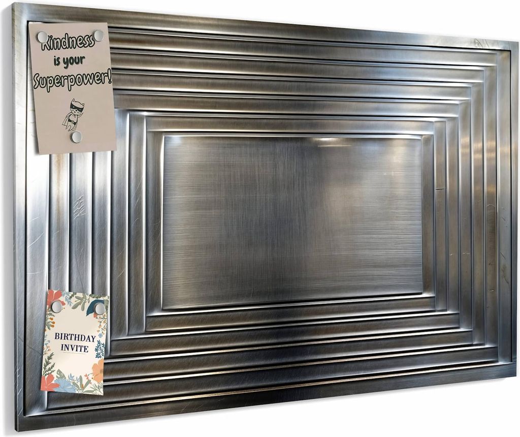Magnettafel 90x60cm magnetisch & beschreibbar Metall-Board - Metallrahmen