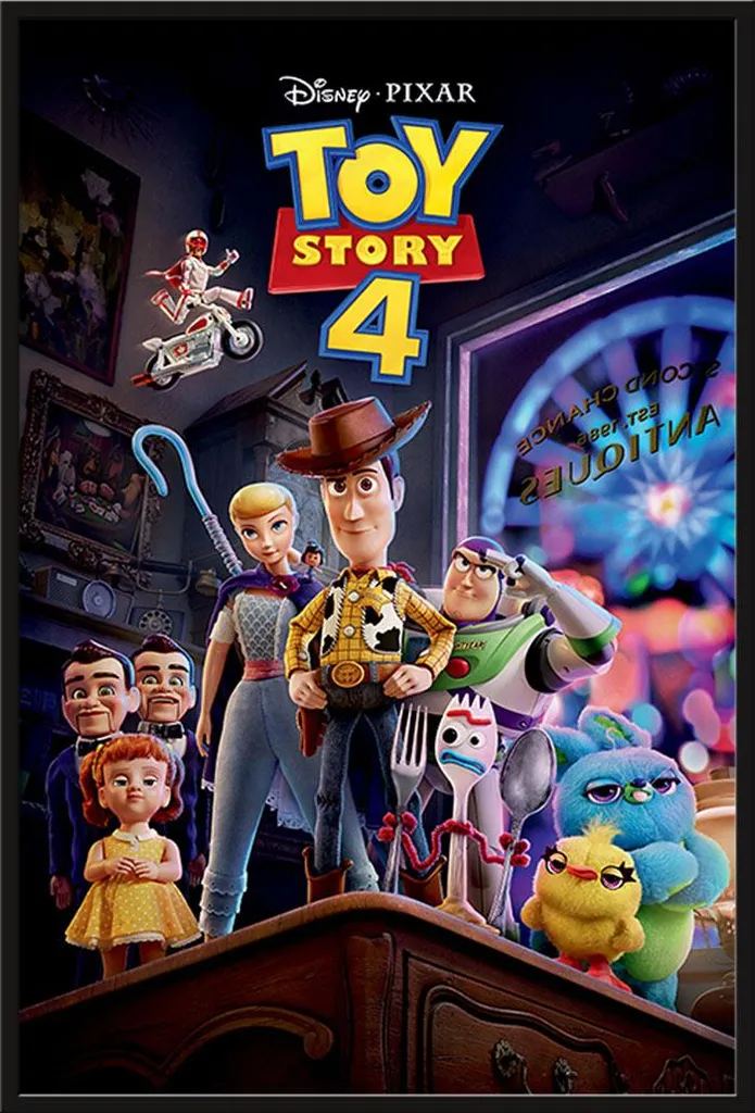 Poster Toy Story 4 sous Cadre Noir Shinsuke 61x91 cm Vitre Acrylique Pro