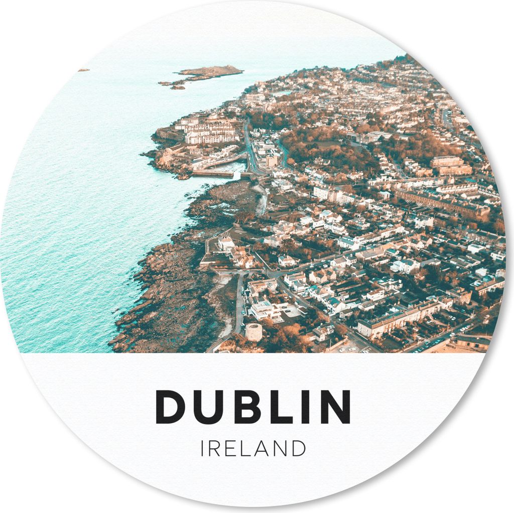 MuchoWow® Mauspad Mousepad Dublin - Irland - Häuser 40x40 Produktbild 
