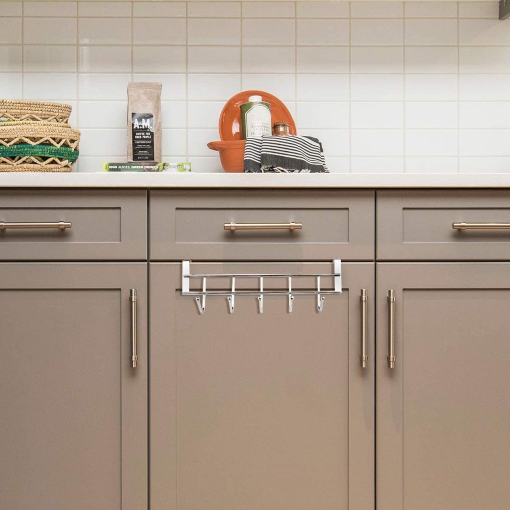 Türgarderobe mit 5 Haken - Türhakenleiste für Handtücher - Produktbild 6