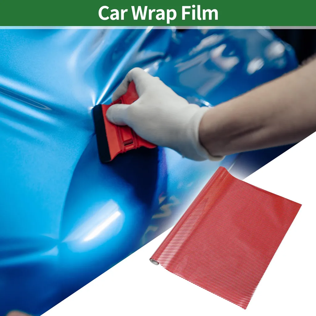 Wrapping Voiture Rouge en Rouleau PVC 5m de Protection de Carrosserie