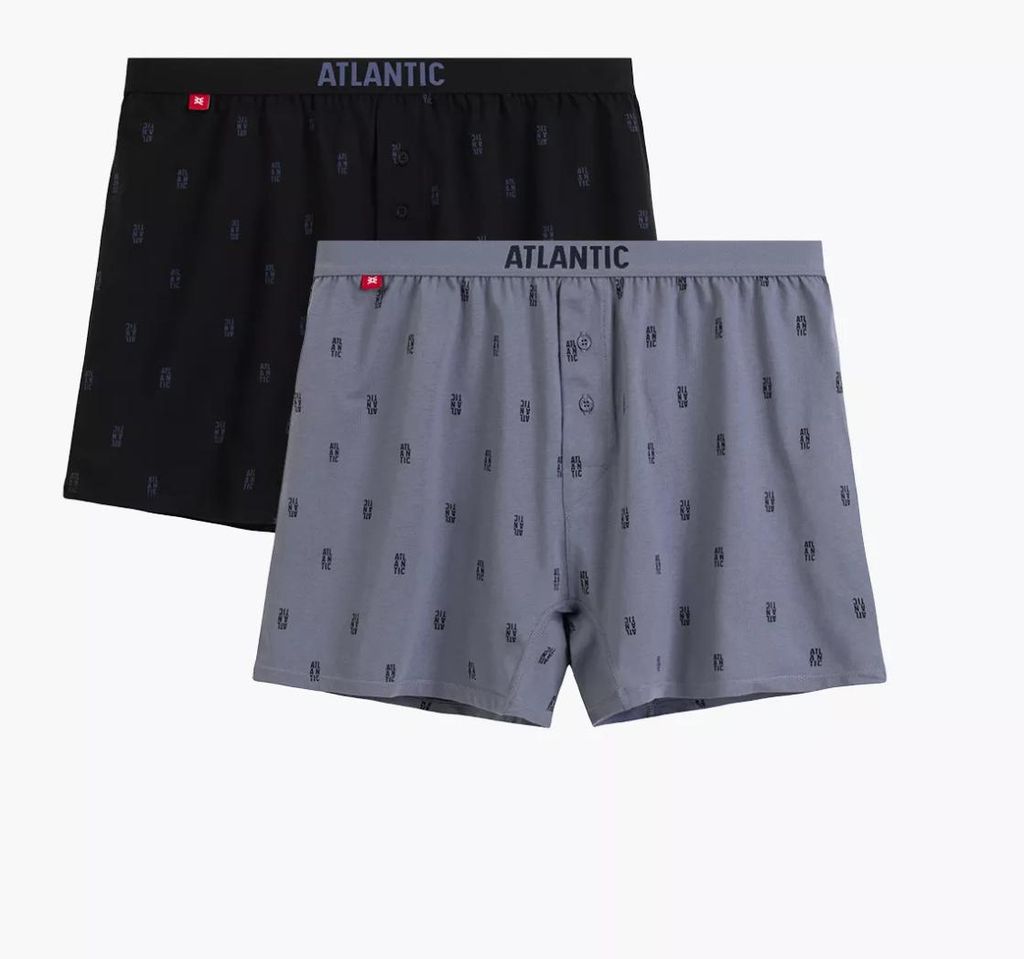 Slip da uomo, modello boxer, colore grigio scuro, 100% Immagine del prodotto 