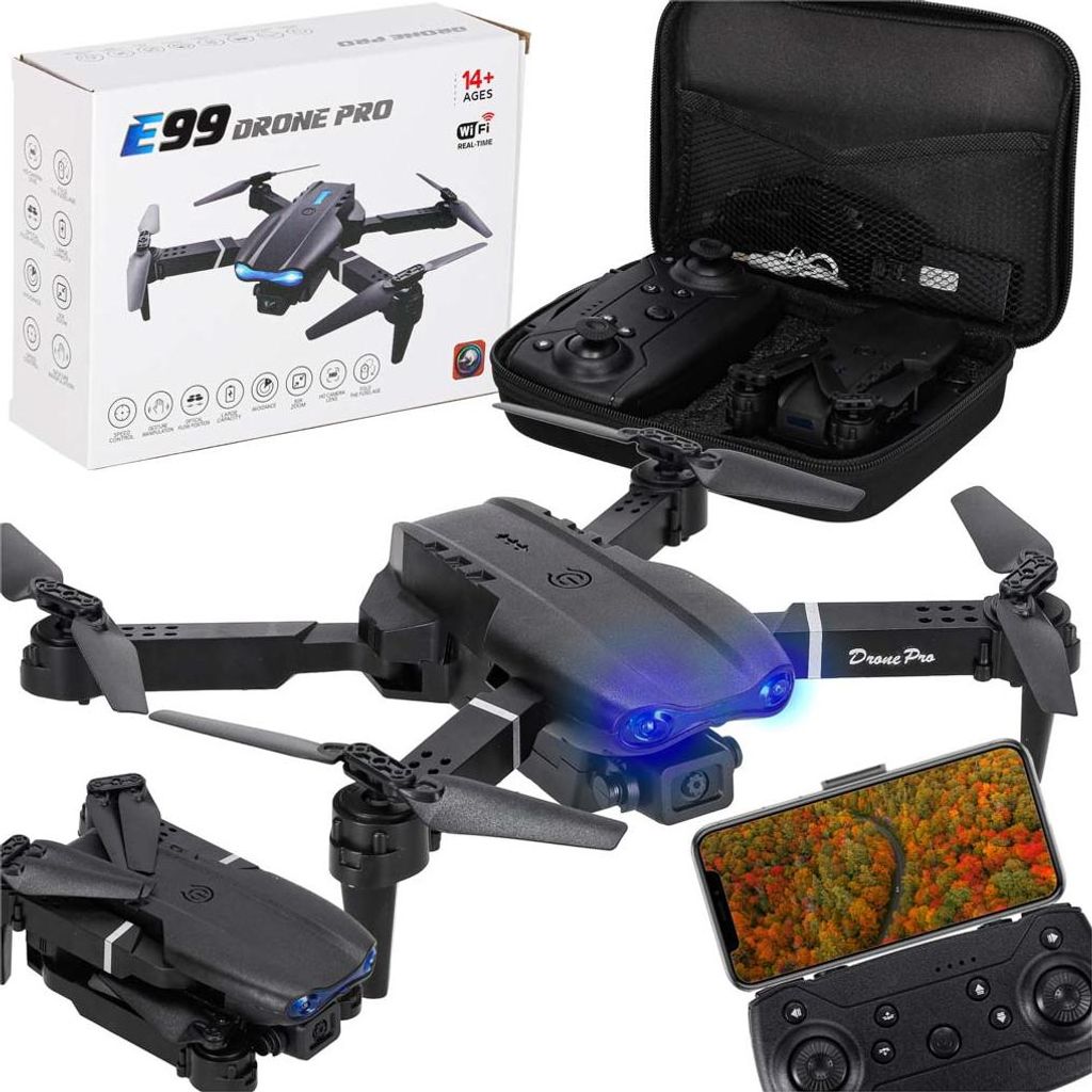 Dron E99 Pro (RC) s duálnou kamerou 720p, skladací, Obrázok produktu 
