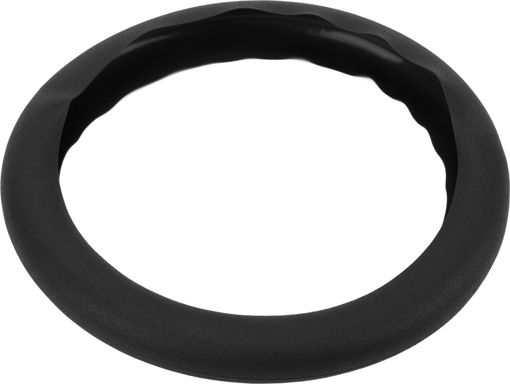 Lenkradbezug aus Silikon, rutschfest, universell, waschbar, schwarz, für Auto-Innenausstattung