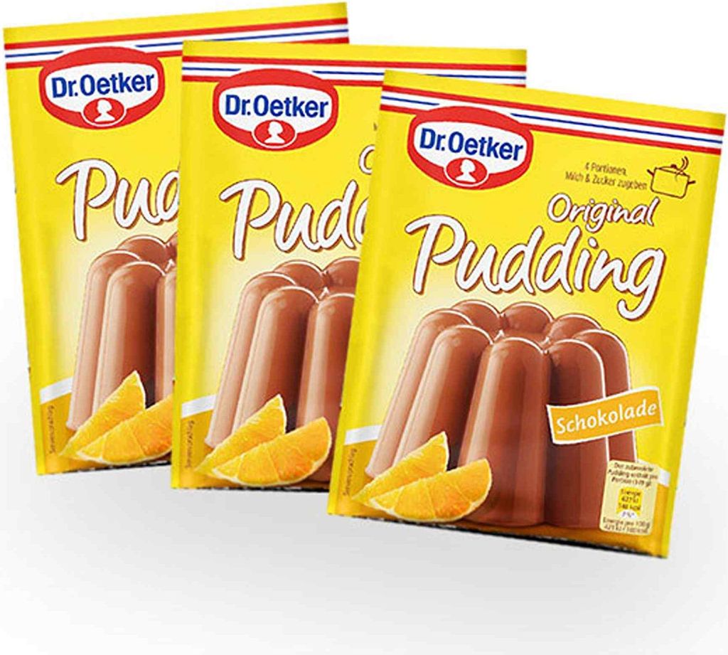 Dr. Oetker Puddingpulver Schokolade 3er Pack 137,4 g Produktbild 