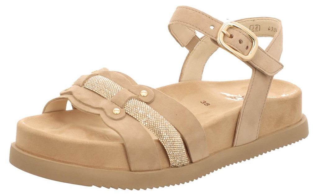 Gabor Damen-Sandalette Beige, Farbe:beige/schlamm, EU Größe:44