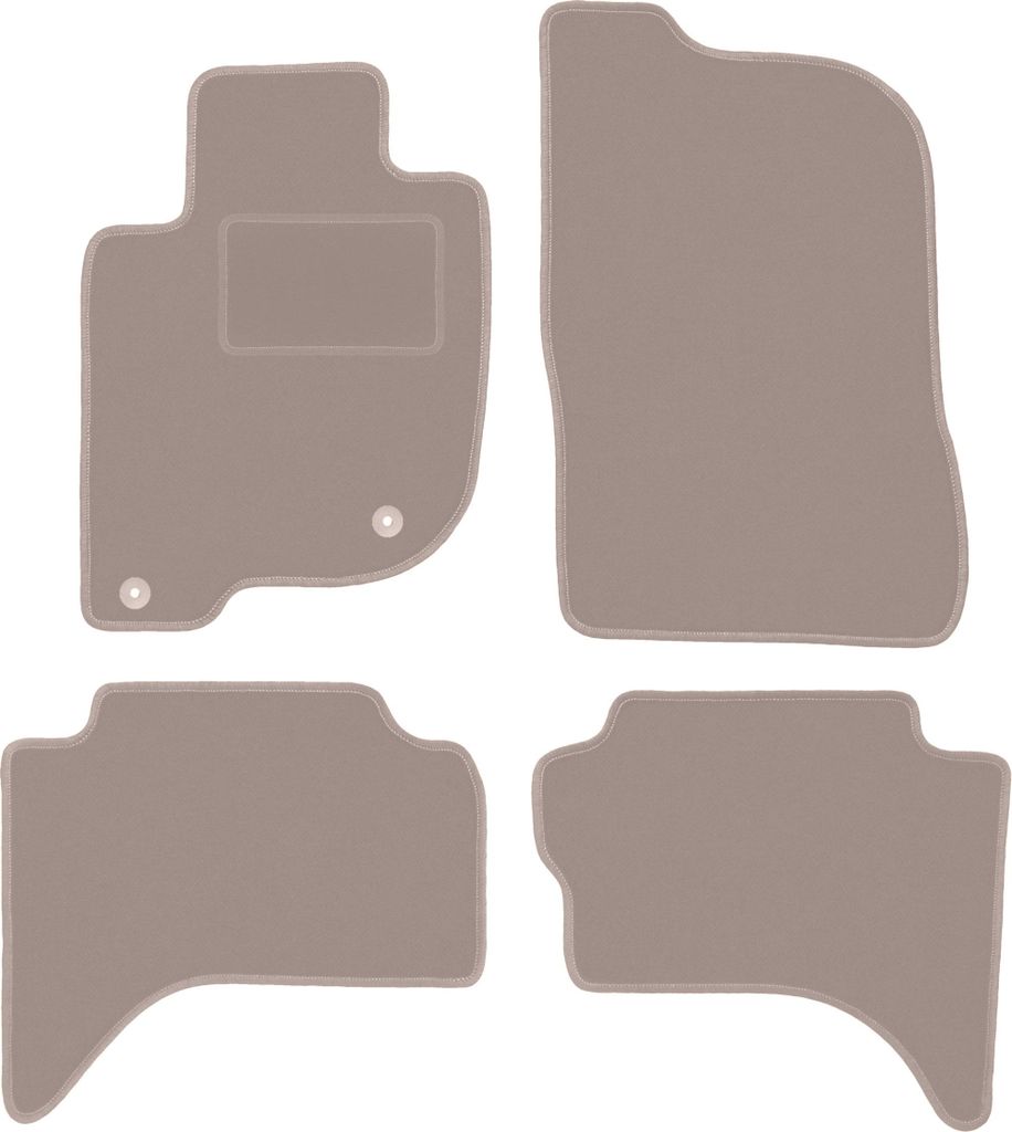 Velours-Autoteppiche für: Fiat Fullback Offroad (2015-) Beige