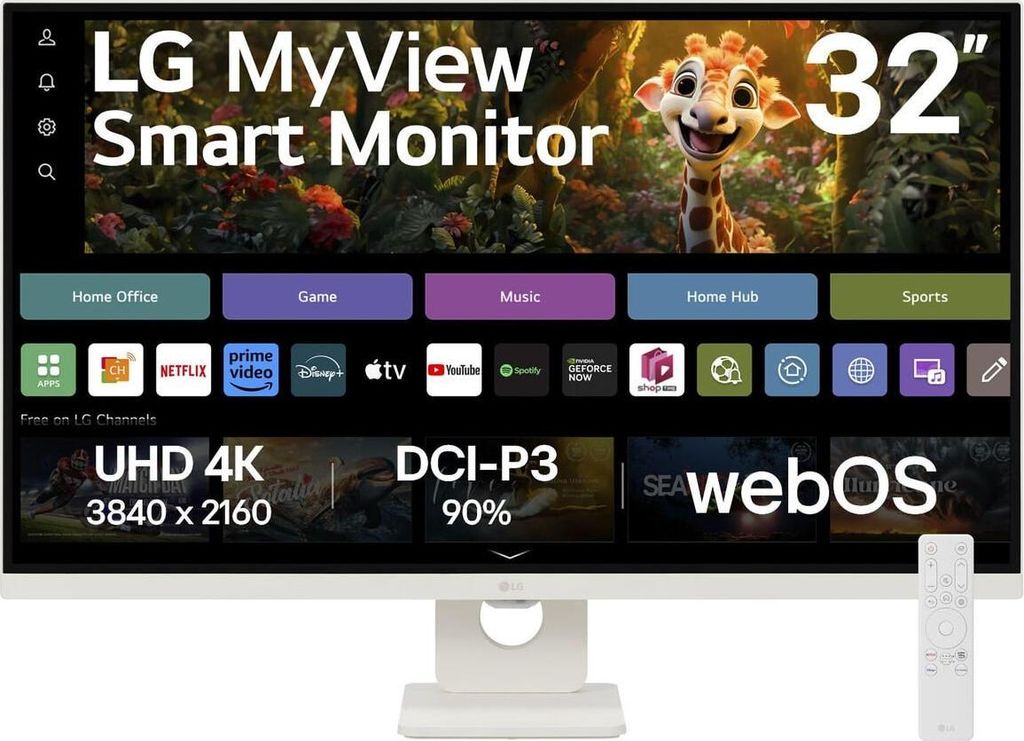 LG MyView 32SR73U-W - LED-Monitor - Smart - 81.3 cm (32")