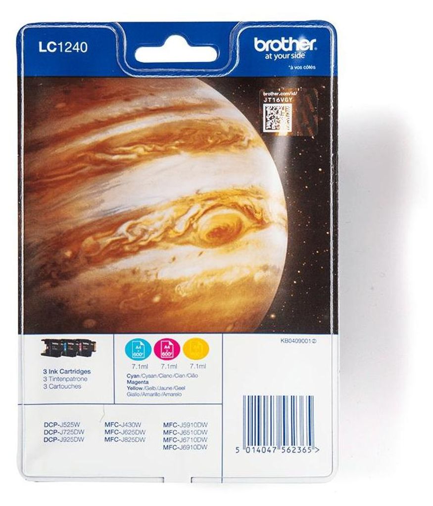 Brother LC1240 - confezione da 3 pezzi - giallo, ciano, Immagine del prodotto 