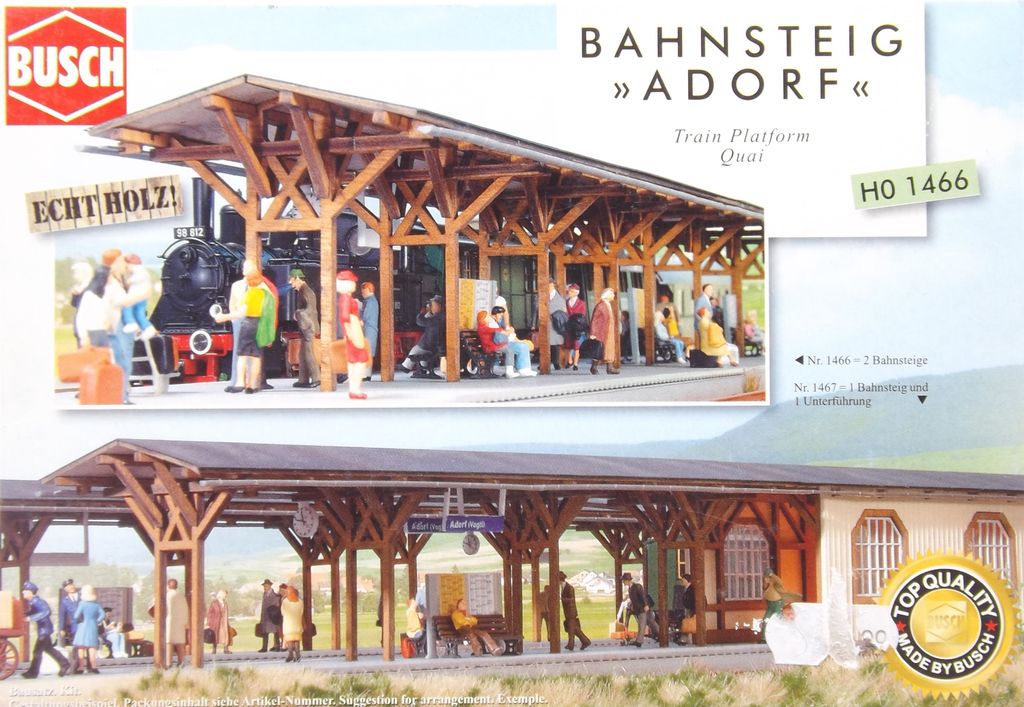 Busch 1466 - 1/87 / H0 Bahnsteig »Adorf« - Neu