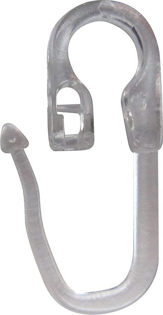 rewagi 500 Überklipshaken mit 7 mm Öse, Transparent, Gardinenhaken geschlossen