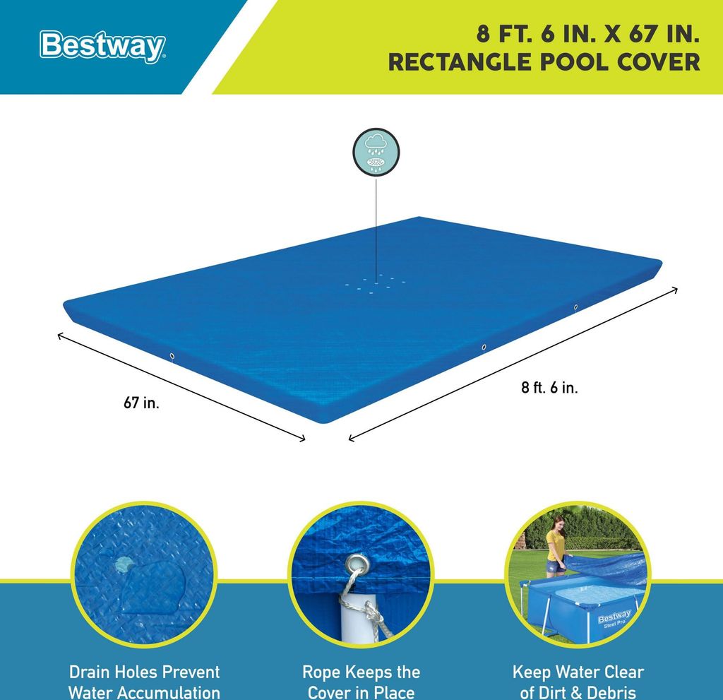 Kryt na bazén Bestway Flowclear 304x205x66 cm Obrázok produktu 39