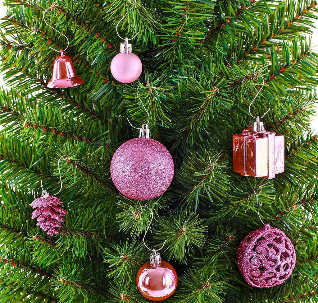 Feliciay - Set di 36 palline assortite, infrangibili, decorazioni per albero di Natale, da appendere, decorative stagionali, feste di nozze (blu reale, 4 cm