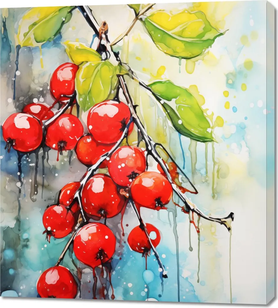 Tableau Symphonie des fruits sanguins 90 x 100 cm - Art mural moderne