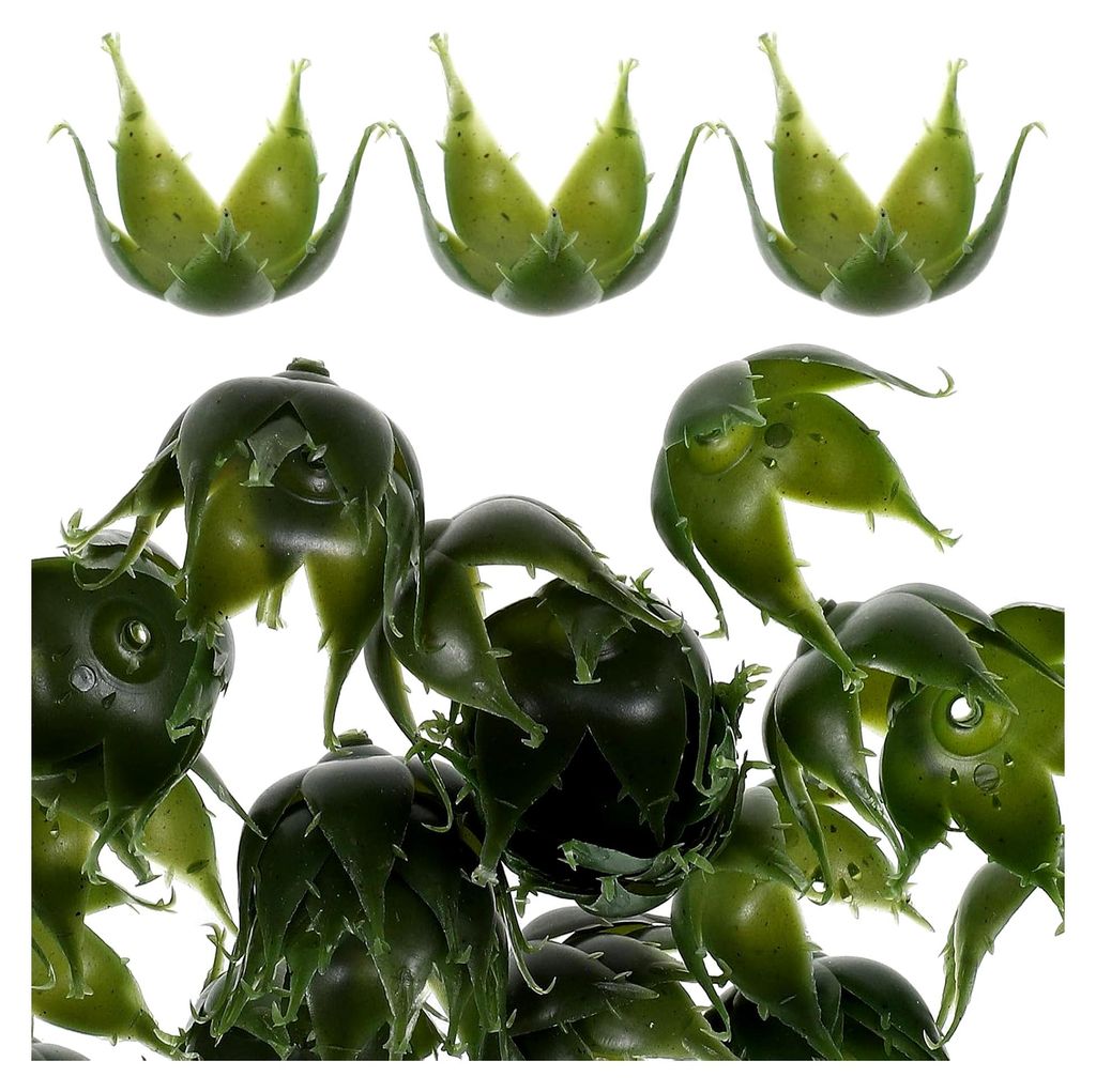 Künstliche Grüne Blütenkelche 50 Stück aus Kunststoff für Blumenarrangements