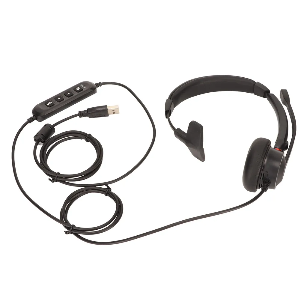 Casque de bureau USB pour service client - Oreillette simple ergonomique - 6
