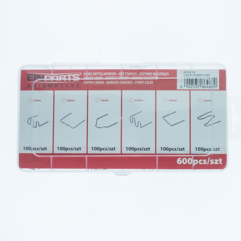 Svorky pre zváračku plastov 600 kusov Obrázok produktu 