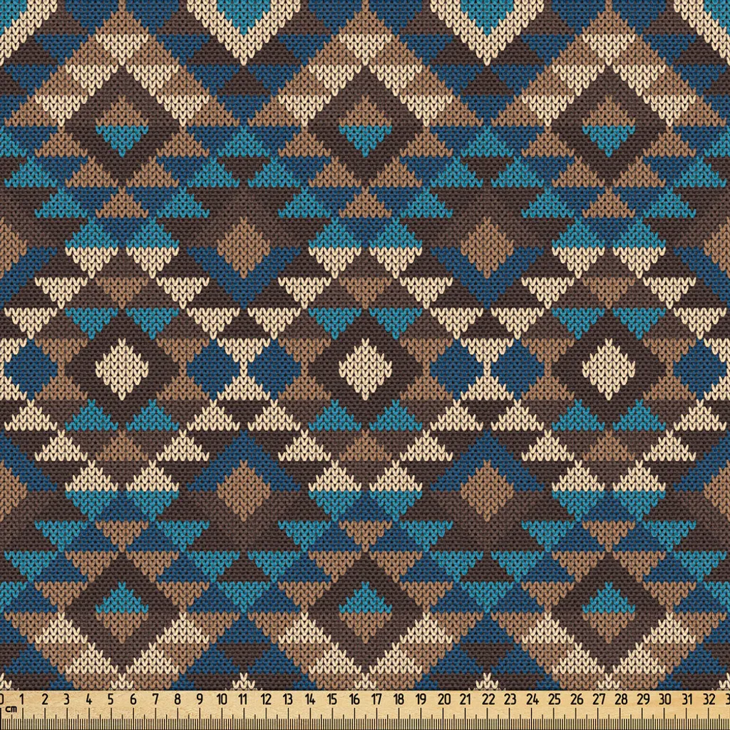 Tissu jacquard tricoté au mètre style ethnique 3m pour Décoration DIY
