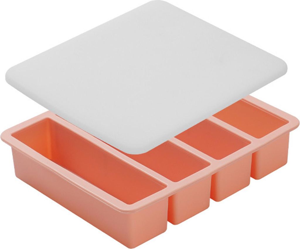 Eiswürfelschale mit Deckel, Silikon-Eiswürfelschalen für den Gefrierschrank, stapelbar, große quadratische Bar-Eisschale für Cocktails, Saft, ...