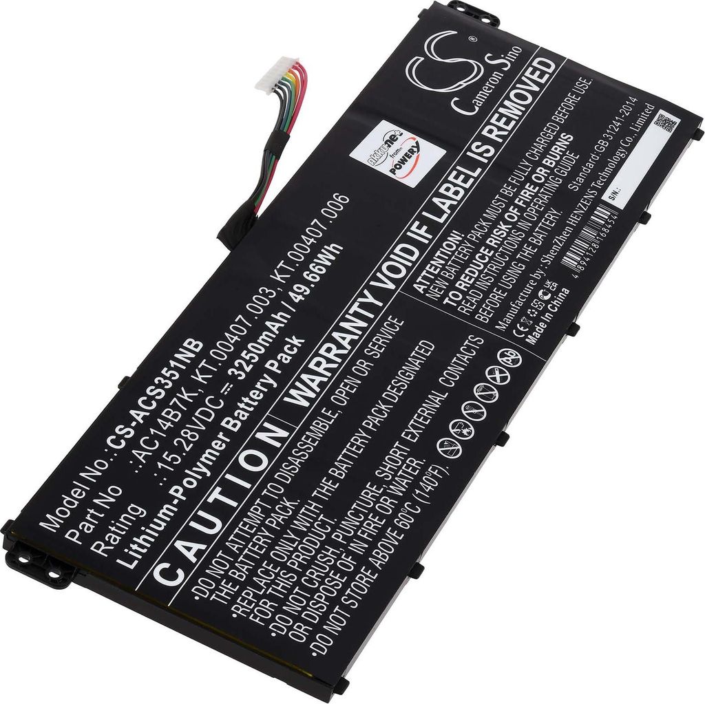 Batterie pour ordinateur portable Acer Predator HELIOS 300 Image du produit 