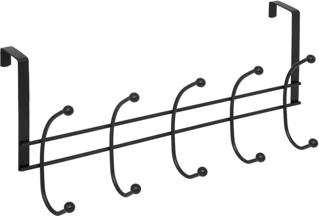 Kleiderhaken mit 4 köpfen stahl schwarz - 5 five simply smart