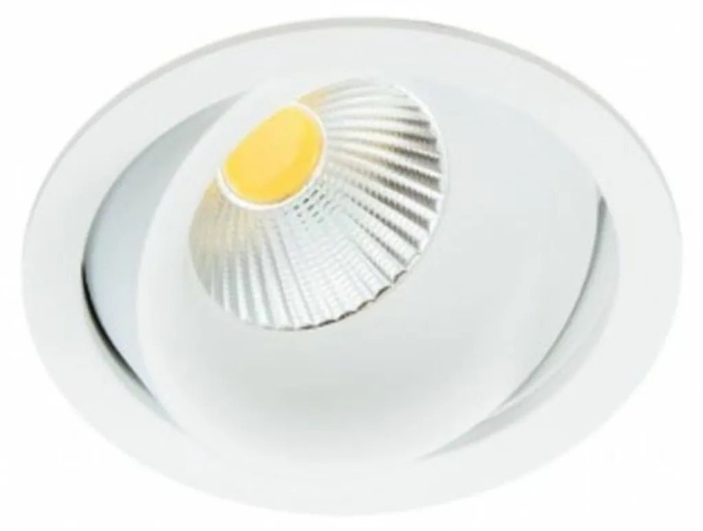 Spot LED encastrable 60° blanc mat BPM MESEL 3121 lumière blanc chaud