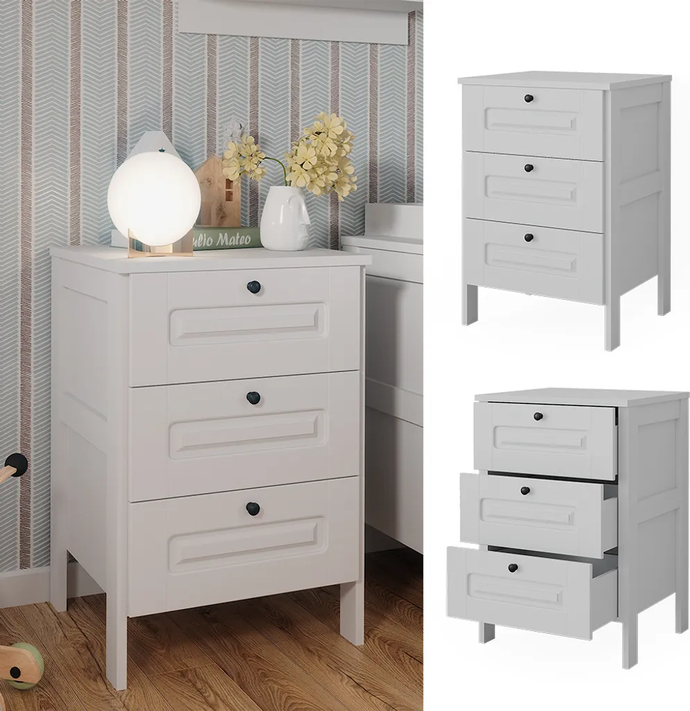 Commode Blanche 60x88.4cm Vitalispa Ajaton - Finition Mate et Durable - 2