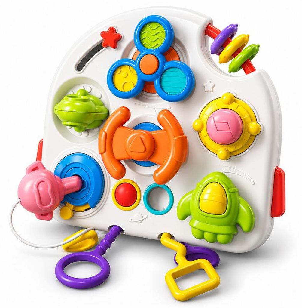 Montessori Busy Board Baby, 31-in-1 Aktivitätsbrett, Produktbild 