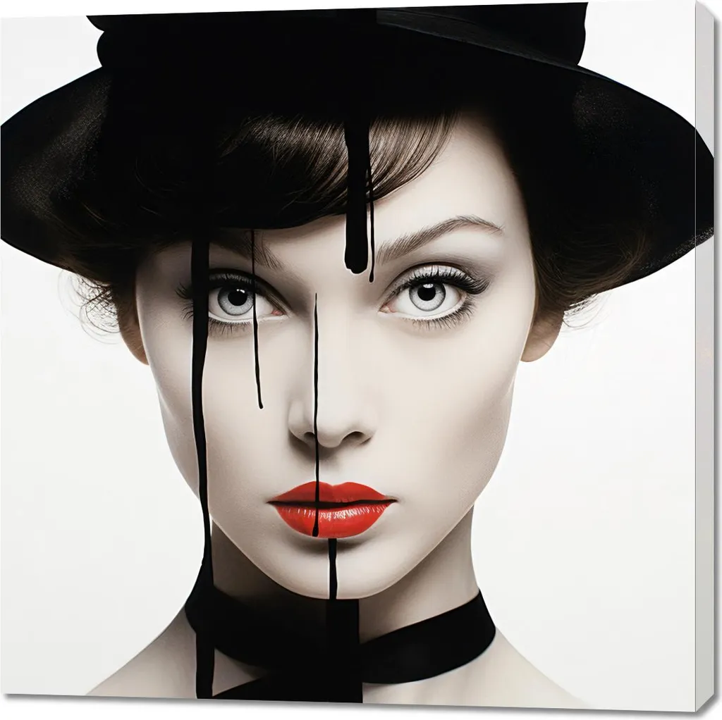 Quadro 100x100 cm Aura a inchiostro