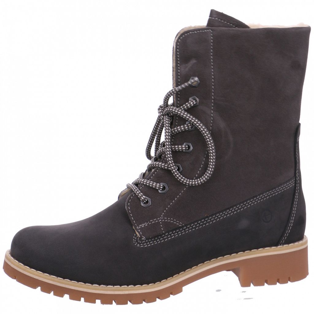 Tamaris Stiefel Damen Schnürstiefel in Grau, Größe 37